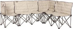 Lippert Campfire Folding Sectional Couch - Sand, High-Loft, Foldable Sofa, Customizable, Expandable Size, Power Coated Steel Frame, Durable 600D Outdoor Polyester Fabric, 2022120589