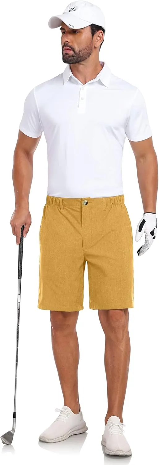 Little Donkey Andy Men's Bermuda 9 Inch Lightweight Quick Dry Stretch Shorts Golf Hiking Travel