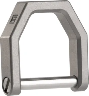 MecArmy CH2 Titanium D Shape Heavy Duty Key Ring, Key Fob Holder Keychain with Screw Shackle for EDC Gear, Purse, Bag（S/M/L）
