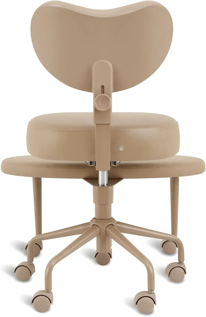 Meditation Cross Legged Chair PRO, ADHD Chair with Height Adjustable Backrest, Criss Cross Desk Use with Footrest and Wheels for Home Office, Flexible Design for Fidgety Sitters, Gray
