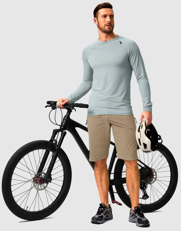 Men's Mountain Bike Shorts Stretch Cycling Biking Bicycle Quick Dry Hiking Shorts for Men Zipper Pockets