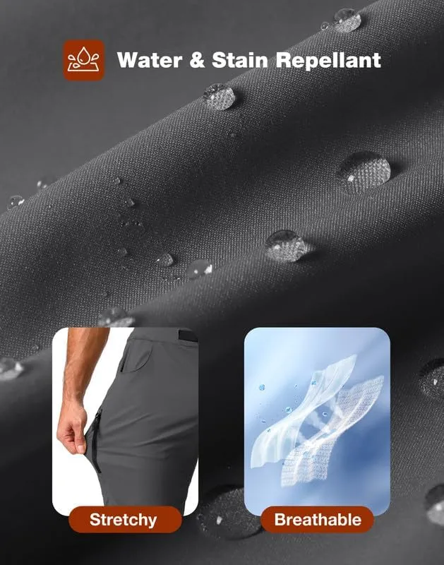 Men's Mountain Bike Shorts Stretch Cycling Biking Bicycle Quick Dry Hiking Shorts for Men Zipper Pockets