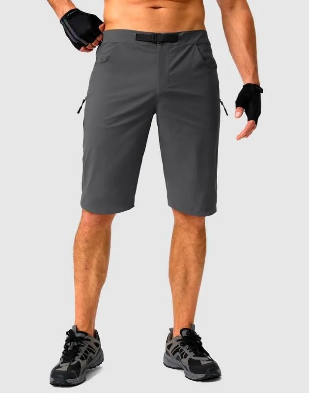 Men's Mountain Bike Shorts Stretch Cycling Biking Bicycle Quick Dry Hiking Shorts for Men Zipper Pockets