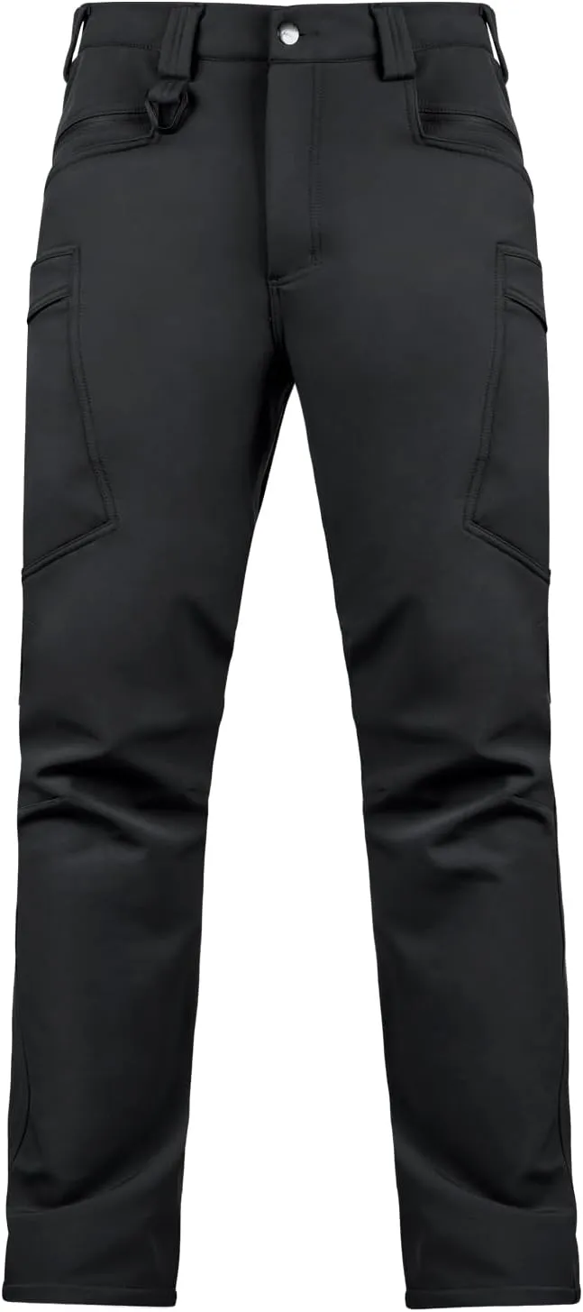 Men's Snow Ski Softshell Pants Fleece Lined Winter Hiking Camping Snowboard Pants with 8 Pockets