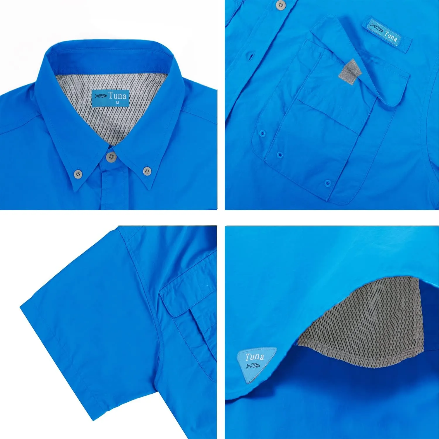 Men's UPF UV 50  Sun Protection Magellan Fishing SPF Camping Hiking Short Sleeve Shirts