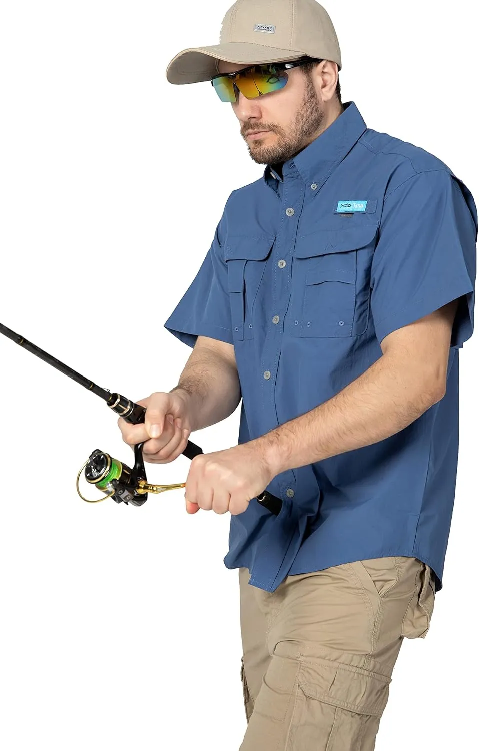 Men's UV UPF 50  Sun Protection Magellan Fishing Waterproof SPF Hiking Camping Short Sleeve Shirts
