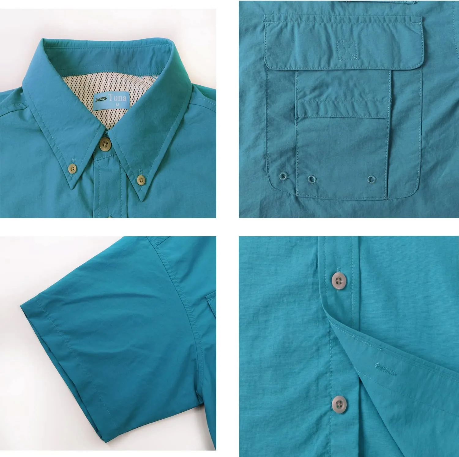 Men's UV UPF 50  Sun Protection Magellan Fishing Waterproof SPF Hiking Camping Short Sleeve Shirts