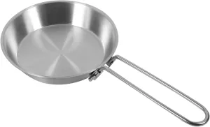 Mini Frying Pan with Folding Handle Stainless Steel Nonstick Egg Frying Pan for Efficient Cooking for Camping and Travel Compact Breakfast Skillet
