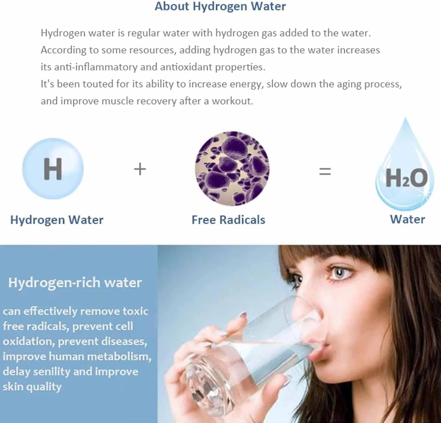 Molecular Hydrogen Rich Cup, Sport Portable SPE PEM Hydrogen Water Bottle, 380ml Inhale H2 Generator, Improve Sleep and Boost Immunity