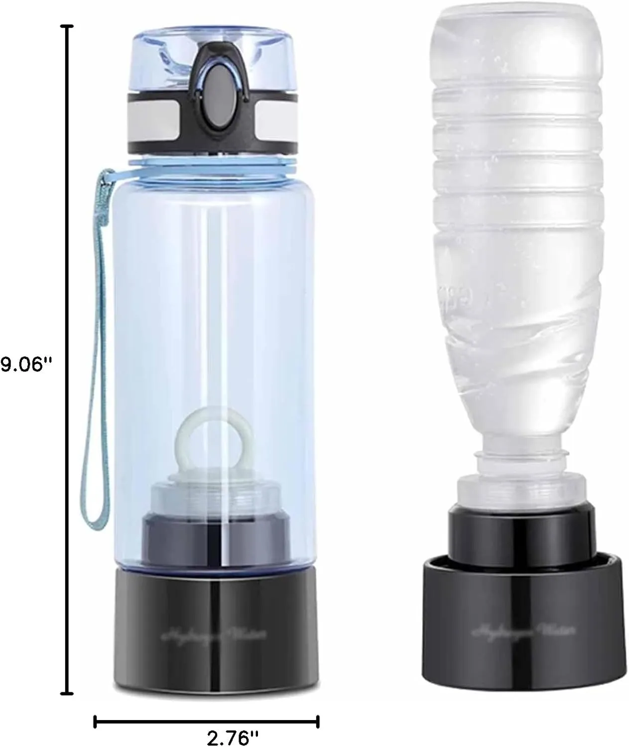 Molecular Hydrogen Rich Cup, Sport Portable SPE PEM Hydrogen Water Bottle, 380ml Inhale H2 Generator, Improve Sleep and Boost Immunity