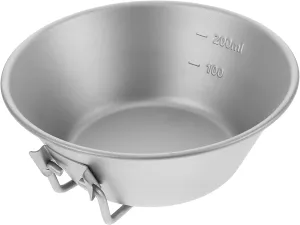Multi-purpose Titanium Camping Bowl Salad Dessert Snack Bowl for Outdoor Activities
