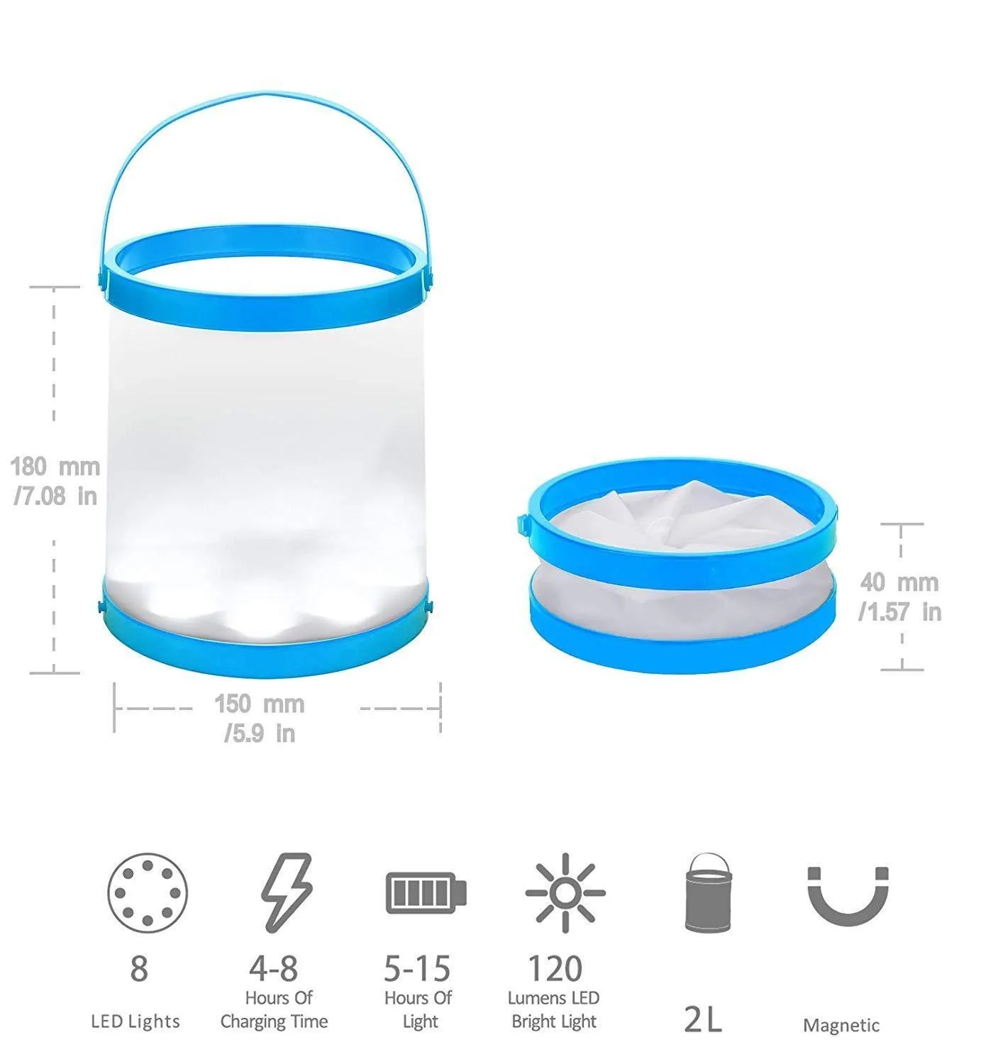 Multiuse Waterproof Solar Bucket Lamp