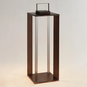 Napa Brushed Bronze Hanley Solar Led Lantern 30"