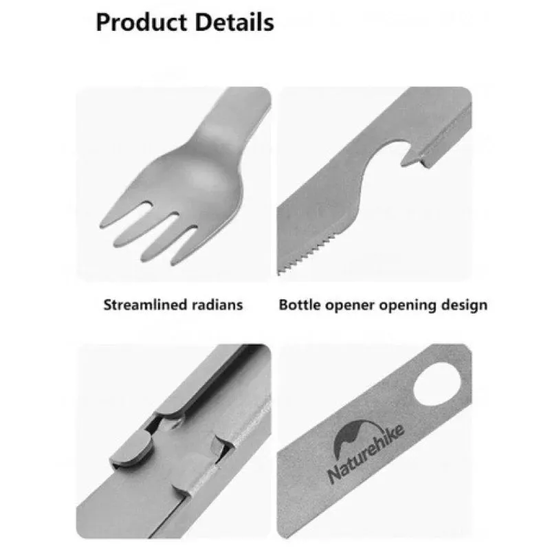 Naturehike Titanium Multifunction Portable Cutlery Set