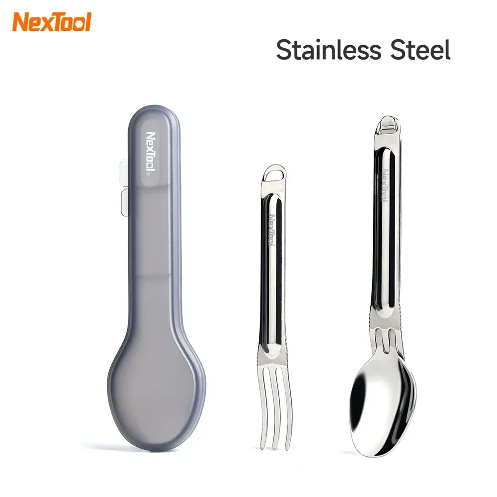 NEXTOOL Titanium Spoon and Spork Set for Camping and Outdoor Use