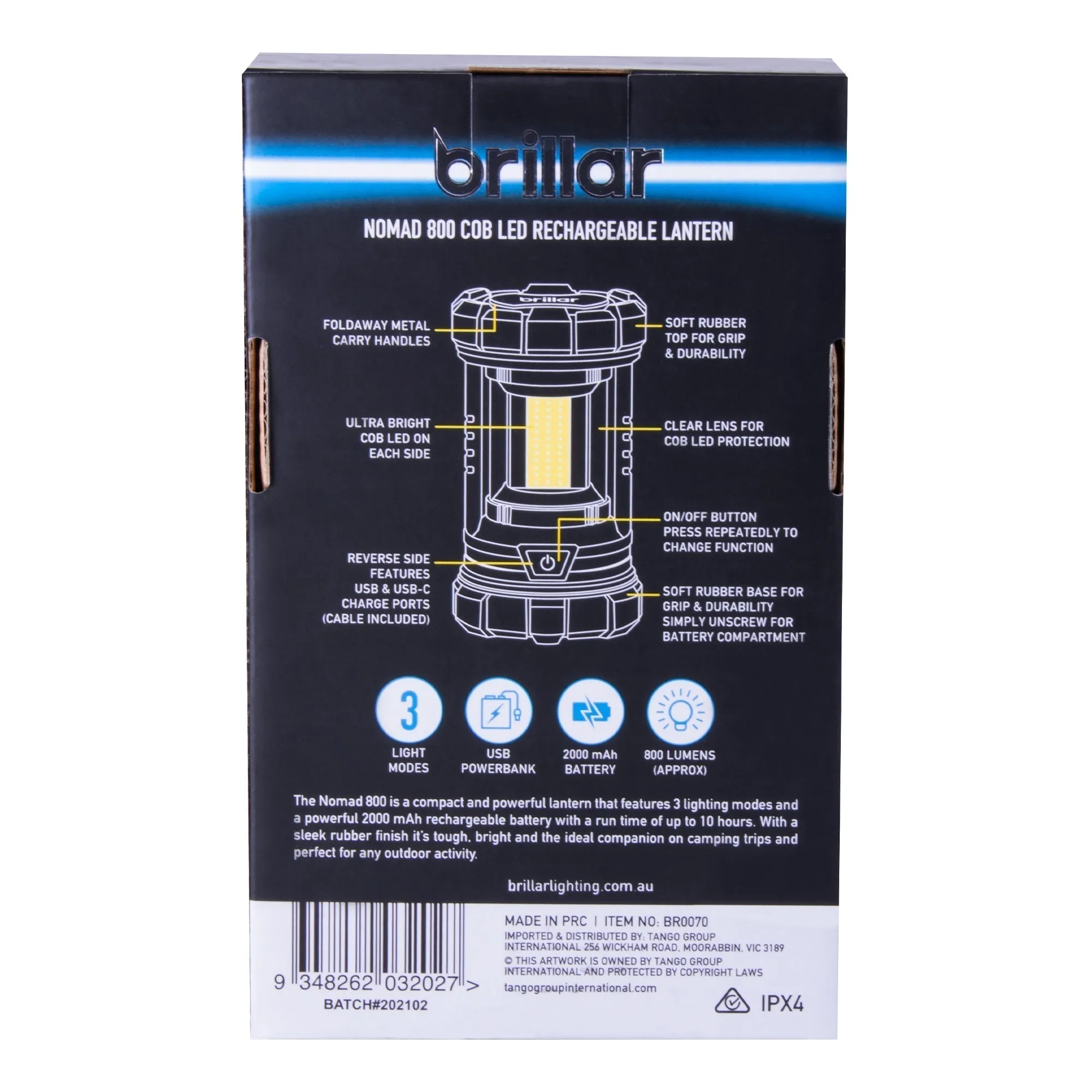Nomad 800 COB LED Rechargeable Lantern