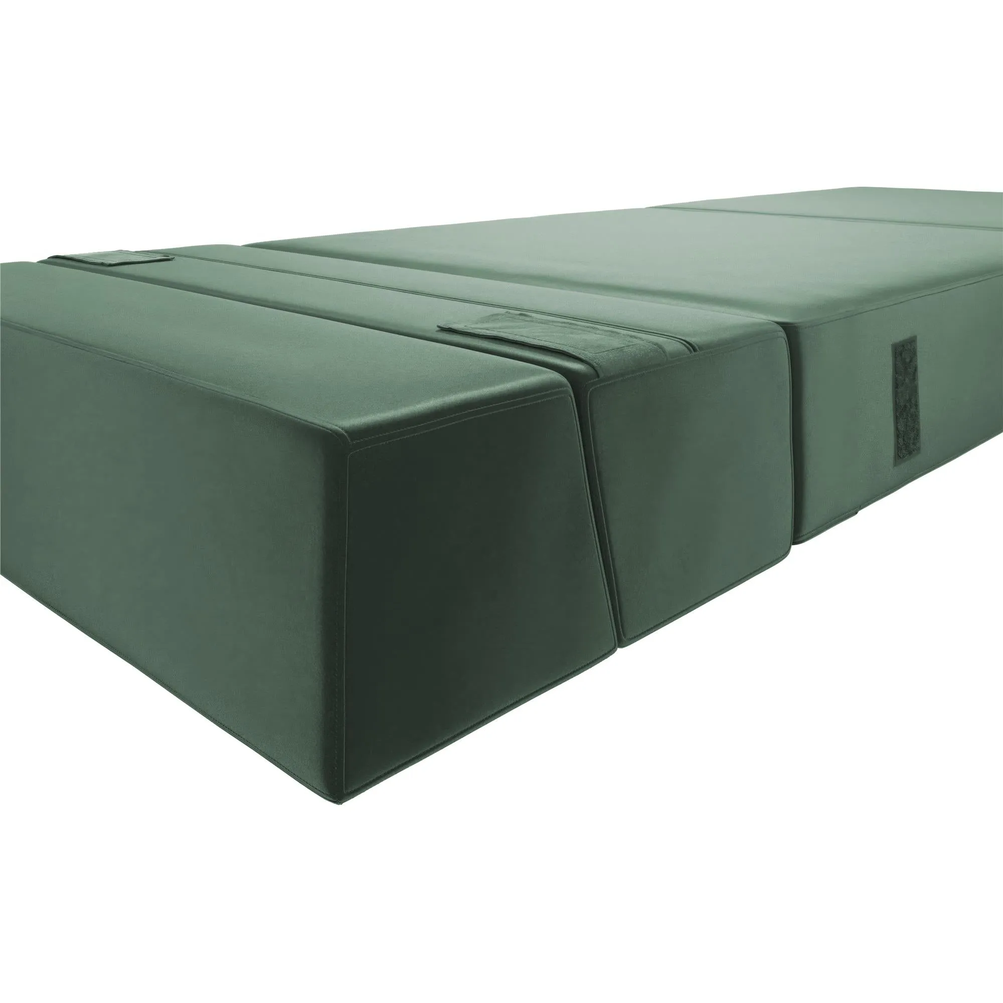 Novogratz The Flower Velour Modular Chair & Lounger - Green|Fauteuil modulaire et chaise longue The Flower de Novogratz en velours - vert