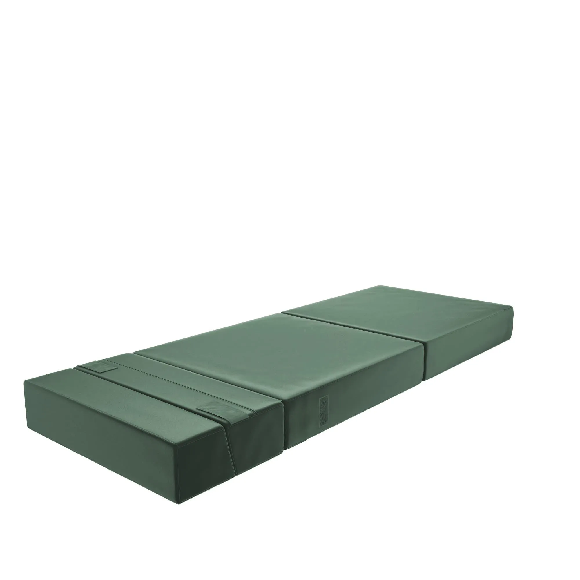 Novogratz The Flower Velour Modular Chair & Lounger - Green|Fauteuil modulaire et chaise longue The Flower de Novogratz en velours - vert