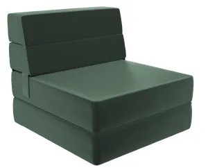Novogratz The Flower Velour Modular Chair & Lounger - Green|Fauteuil modulaire et chaise longue The Flower de Novogratz en velours - vert