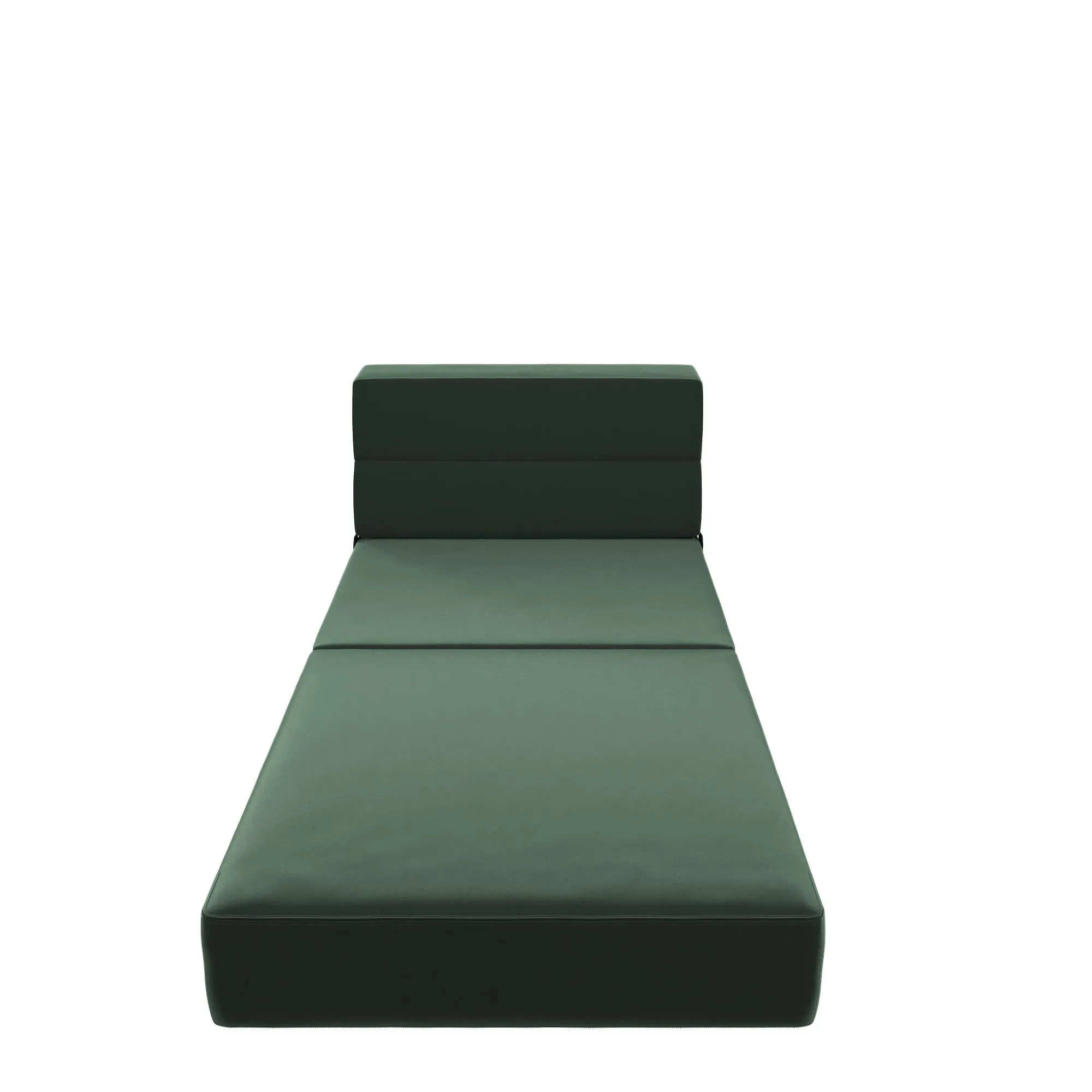 Novogratz The Flower Velour Modular Chair & Lounger - Green|Fauteuil modulaire et chaise longue The Flower de Novogratz en velours - vert