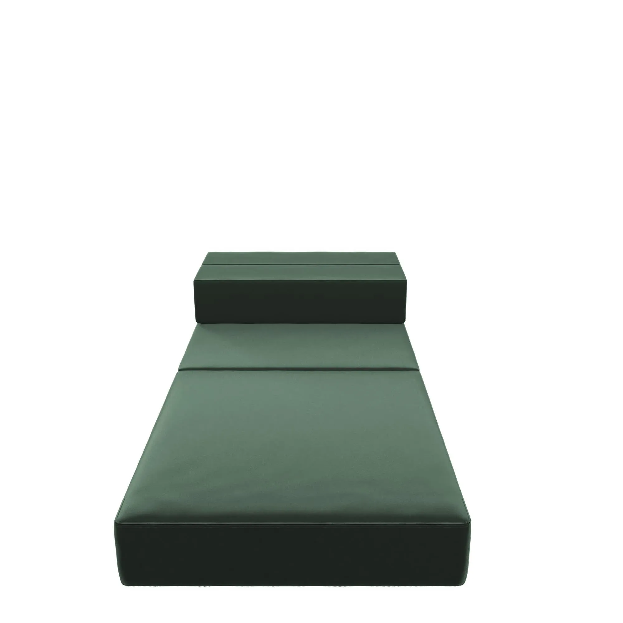 Novogratz The Flower Velour Modular Chair & Lounger - Green|Fauteuil modulaire et chaise longue The Flower de Novogratz en velours - vert