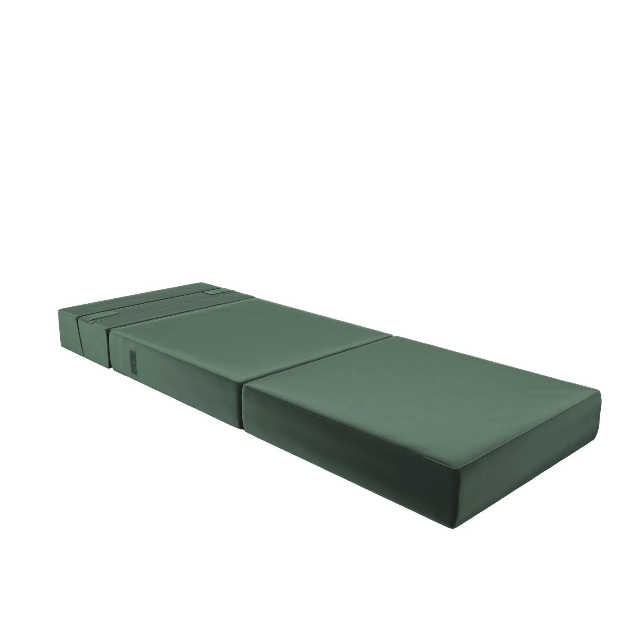 Novogratz The Flower Velour Modular Chair & Lounger - Green|Fauteuil modulaire et chaise longue The Flower de Novogratz en velours - vert