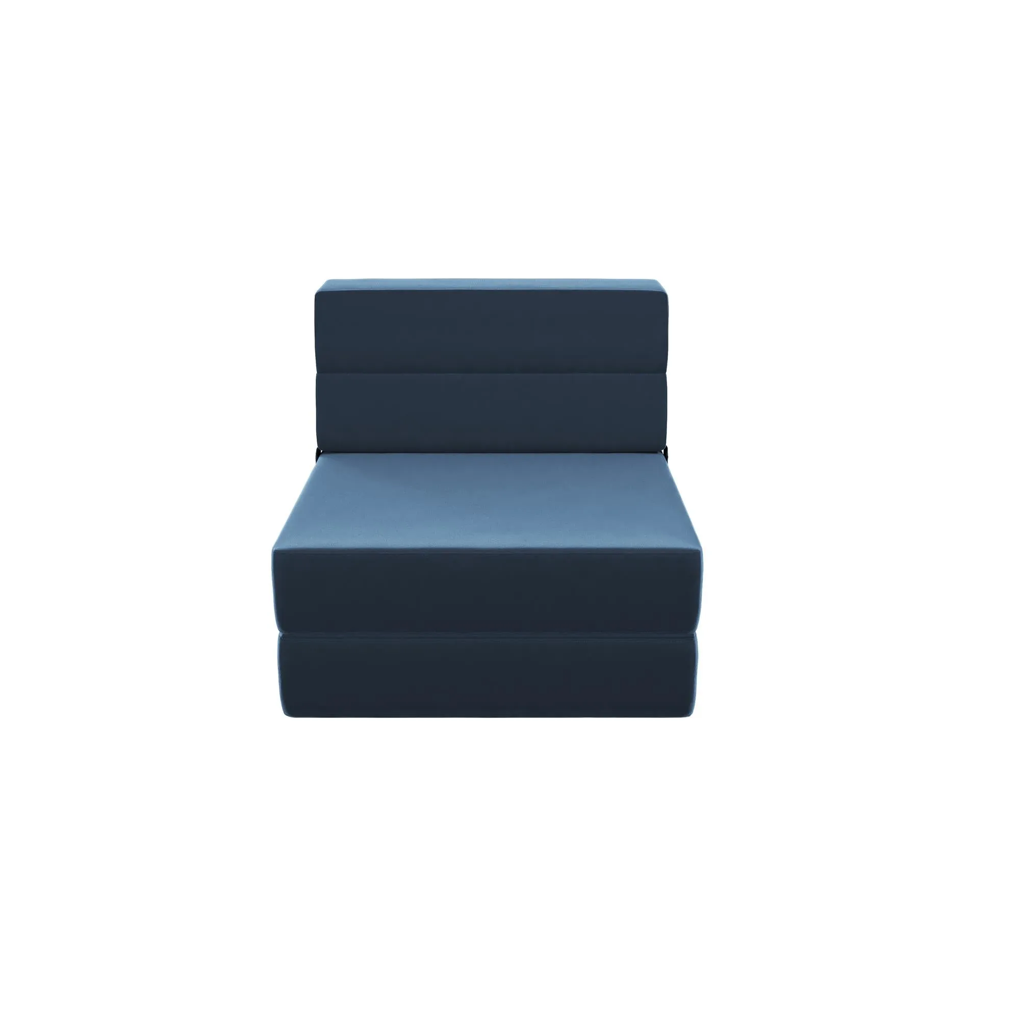 Novogratz The Flower Velour Modular Chair & Lounger - Indigo Blue|Fauteuil modulaire et chaise longue The Flower de Novogratz en velours - bleu indigo