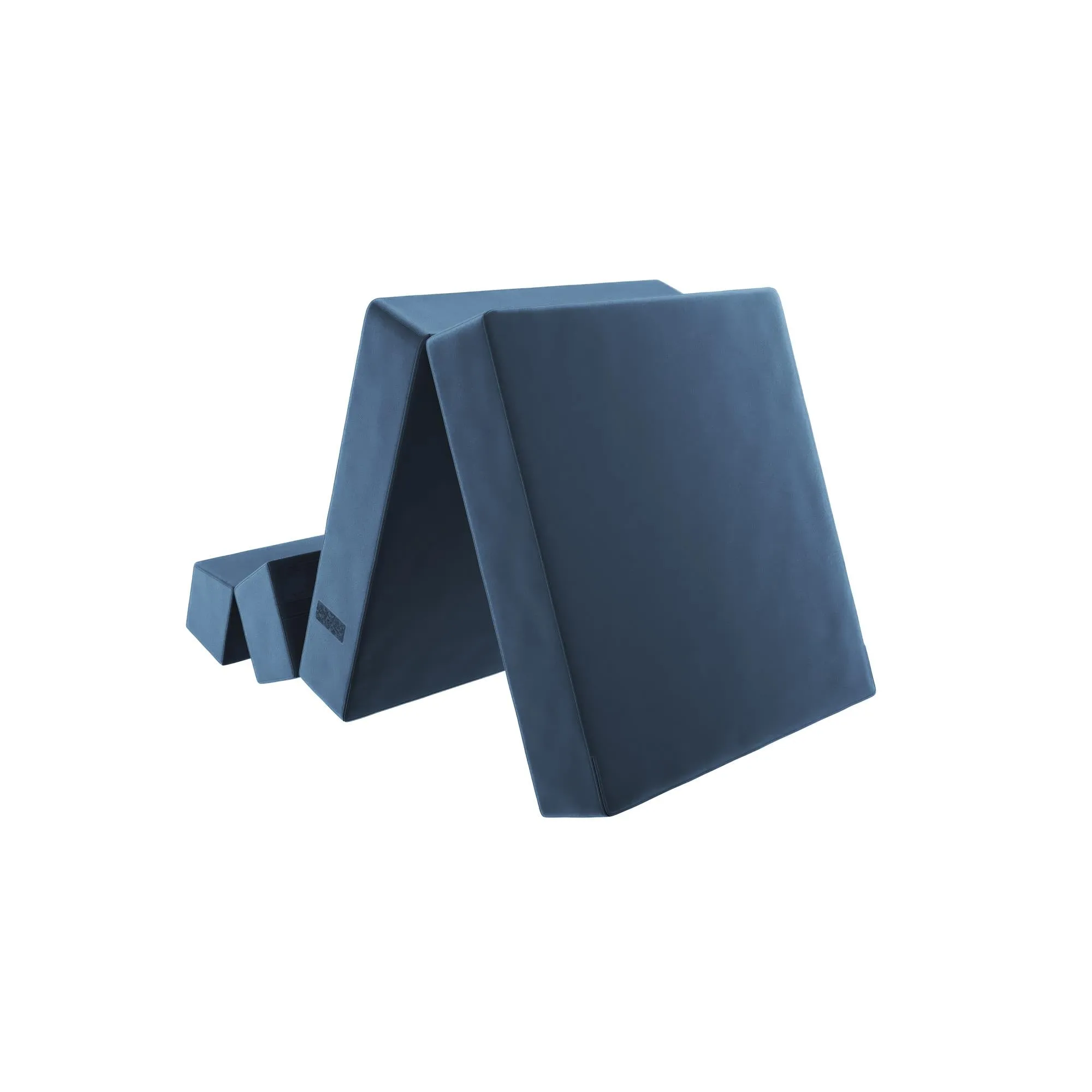 Novogratz The Flower Velour Modular Chair & Lounger - Indigo Blue|Fauteuil modulaire et chaise longue The Flower de Novogratz en velours - bleu indigo