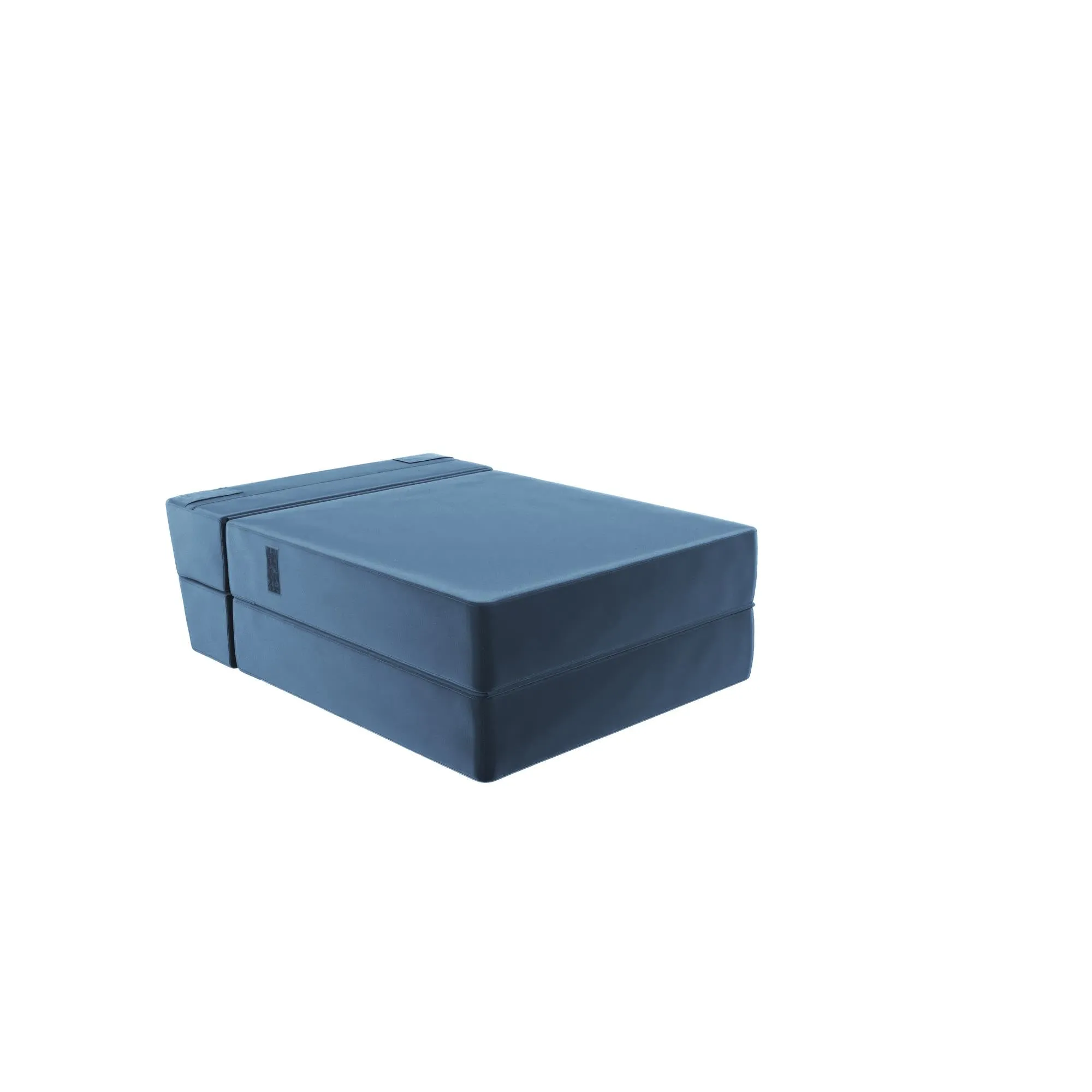 Novogratz The Flower Velour Modular Chair & Lounger - Indigo Blue|Fauteuil modulaire et chaise longue The Flower de Novogratz en velours - bleu indigo