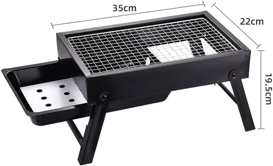 Outdoor Barbecue Portable Home Charcoal Grill Grill Barbecue Carbon Oven Folding Outdoor Mini Oven (Size : 35cm)