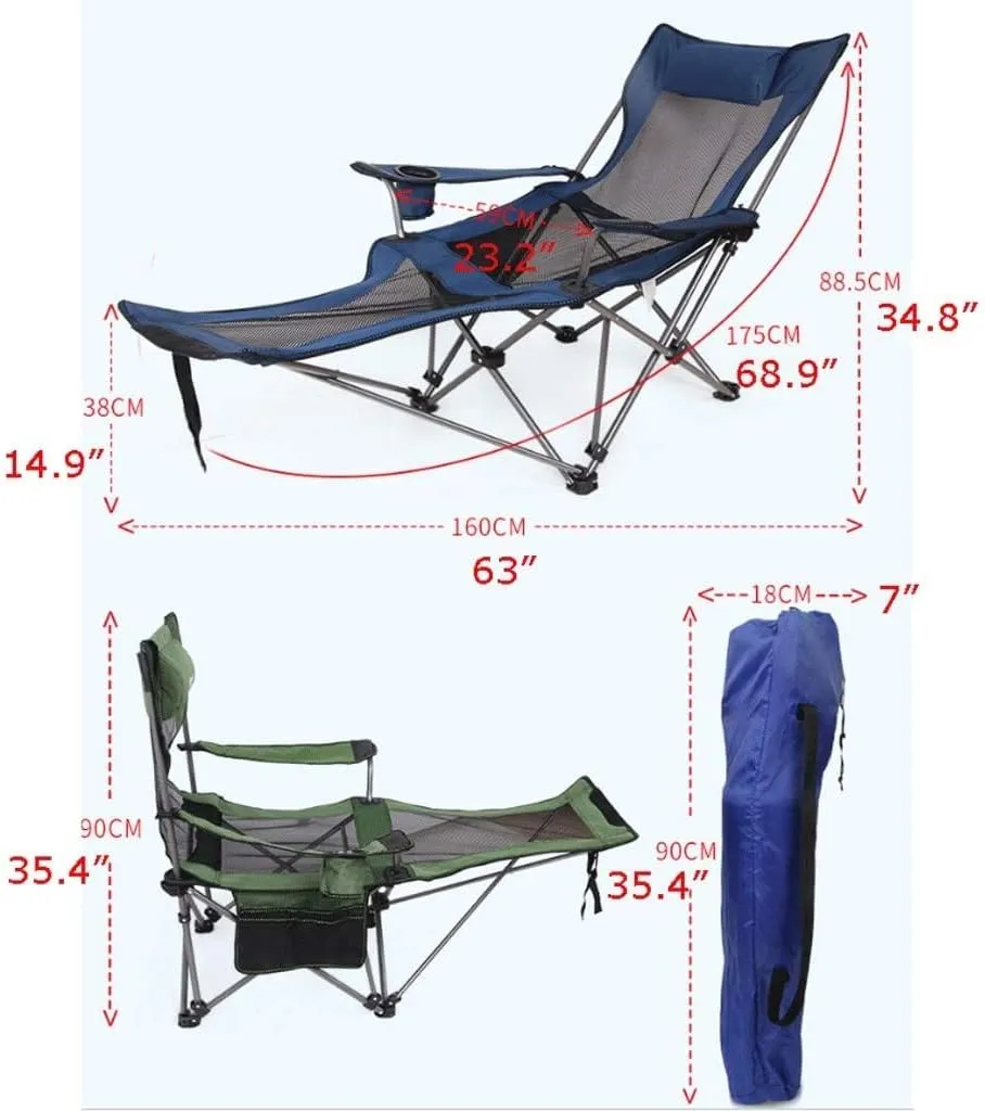 Outdoor Camp Chairs, Outdoor Folding Camping Chair Recliner Portable Back Fishing Chair Leisure Stool Beach Break Chair Sports Chair Lawn Chairs Adults(E)