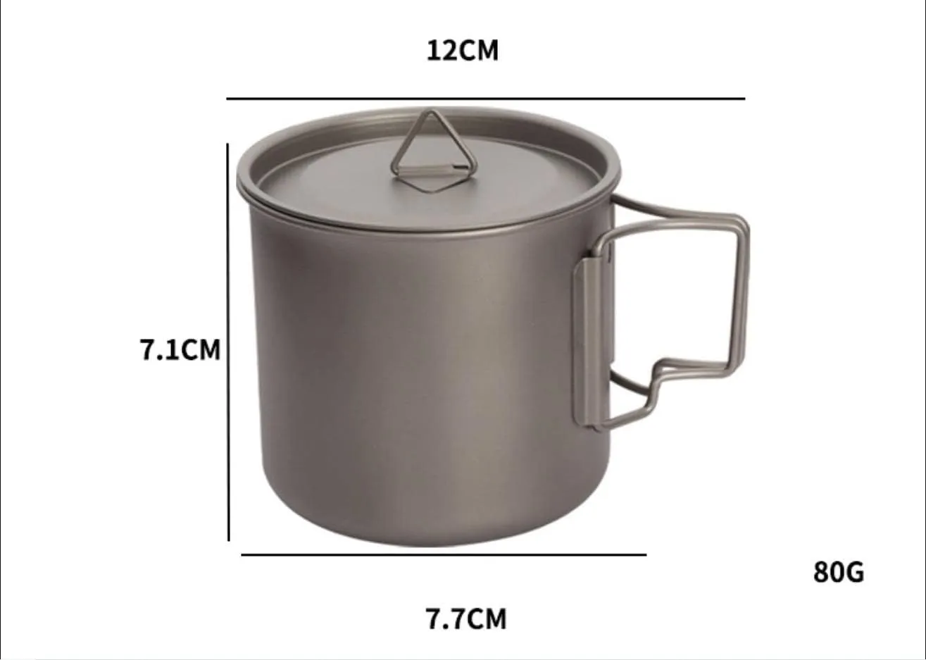 Outdoor camping titanium mug with lid mug camping folding cup 2PCS(301-400ml)