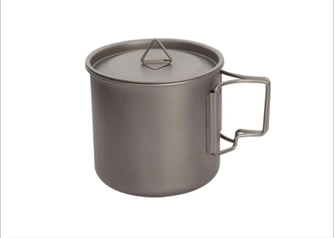 Outdoor camping titanium mug with lid mug camping folding cup 2PCS(301-400ml)