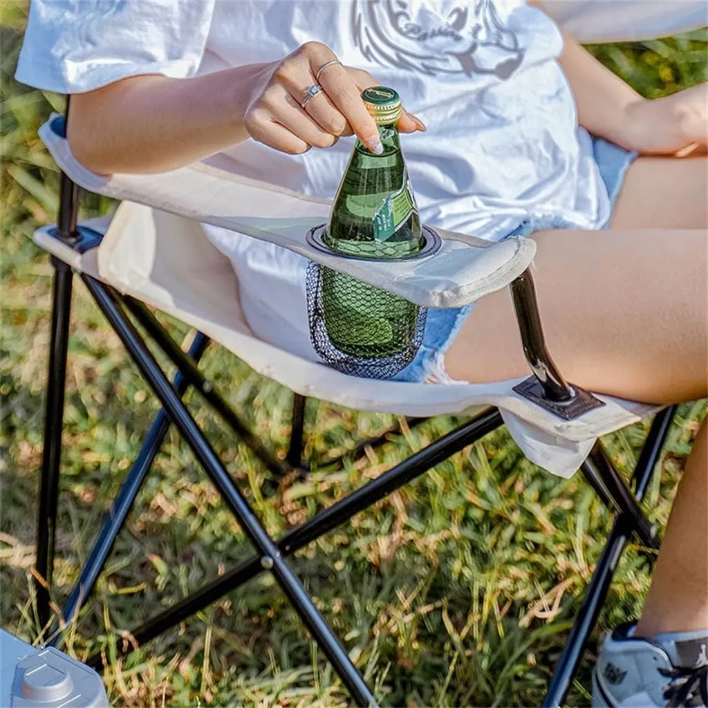 Outdoor Chair Folding Camping Chair Outdoor Folding Chair with Armrests Ultra Light Portable Camping Chair Back Recliner Leisure Chair Fishing Stool Camping Chair Foldable Chair