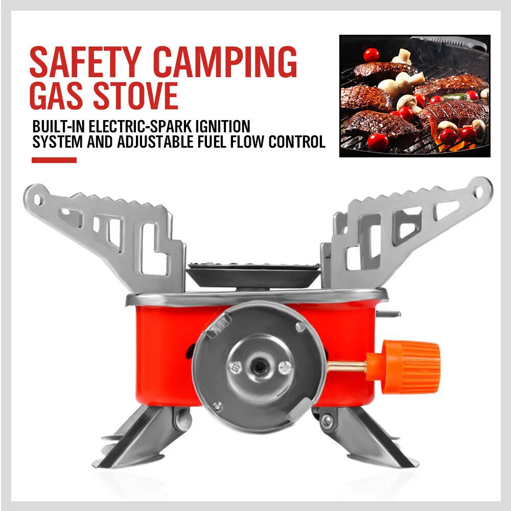 Outdoor Folding Mini Gas Burner Cooking Stove Butane Gas BBQ Hiking