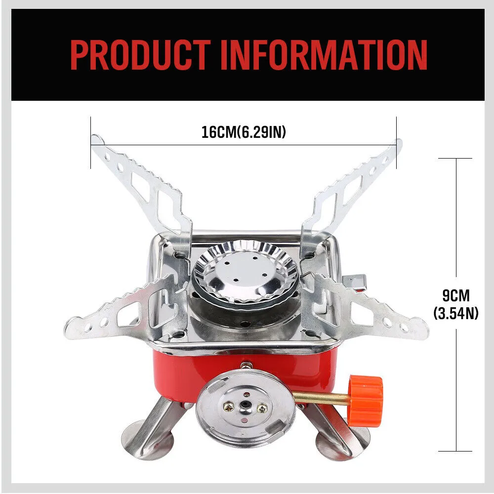 Outdoor Folding Mini Gas Burner Cooking Stove Butane Gas BBQ Hiking