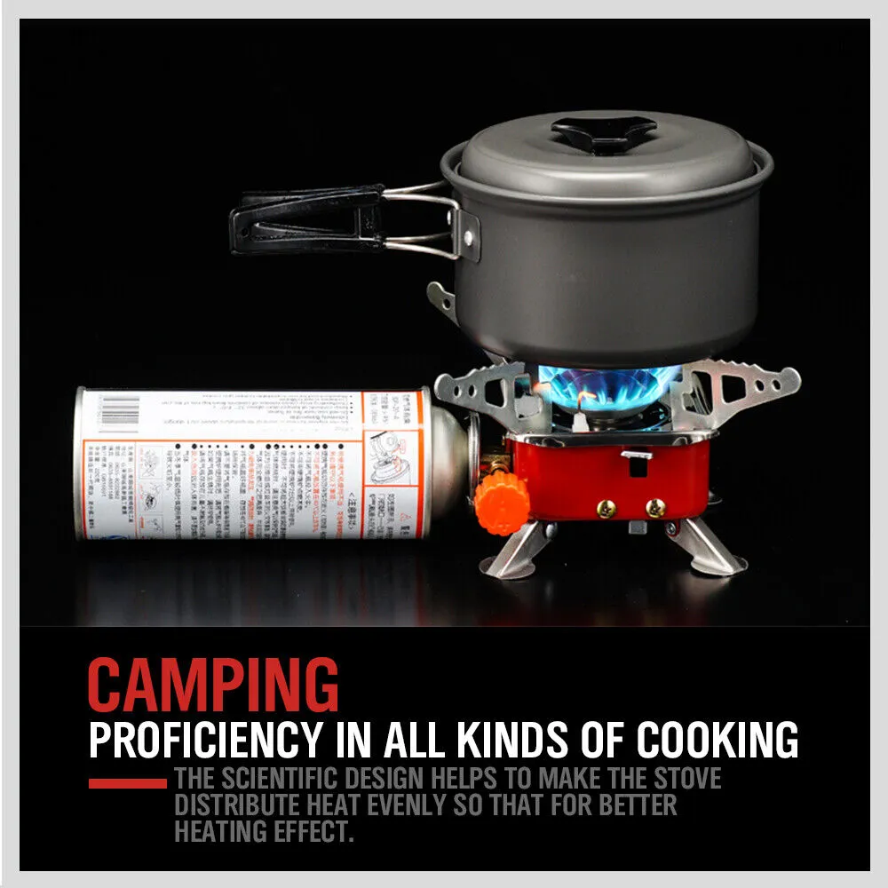 Outdoor Folding Mini Gas Burner Cooking Stove Butane Gas BBQ Hiking