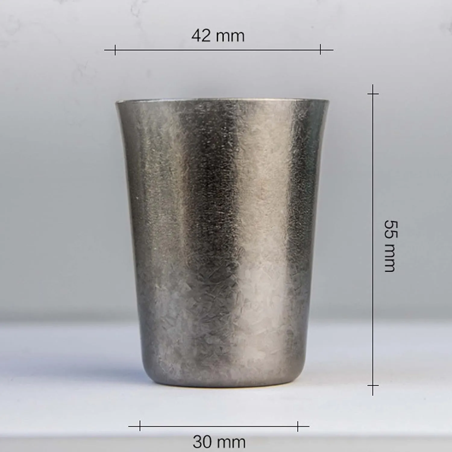 Outdoor Lightweight Portable Pure Titanium 40ml Single Layer Small Wine Cup Kung Fu Teacup(Red)