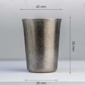 Outdoor Lightweight Portable Pure Titanium 40ml Single Layer Small Wine Cup Kung Fu Teacup(Red)