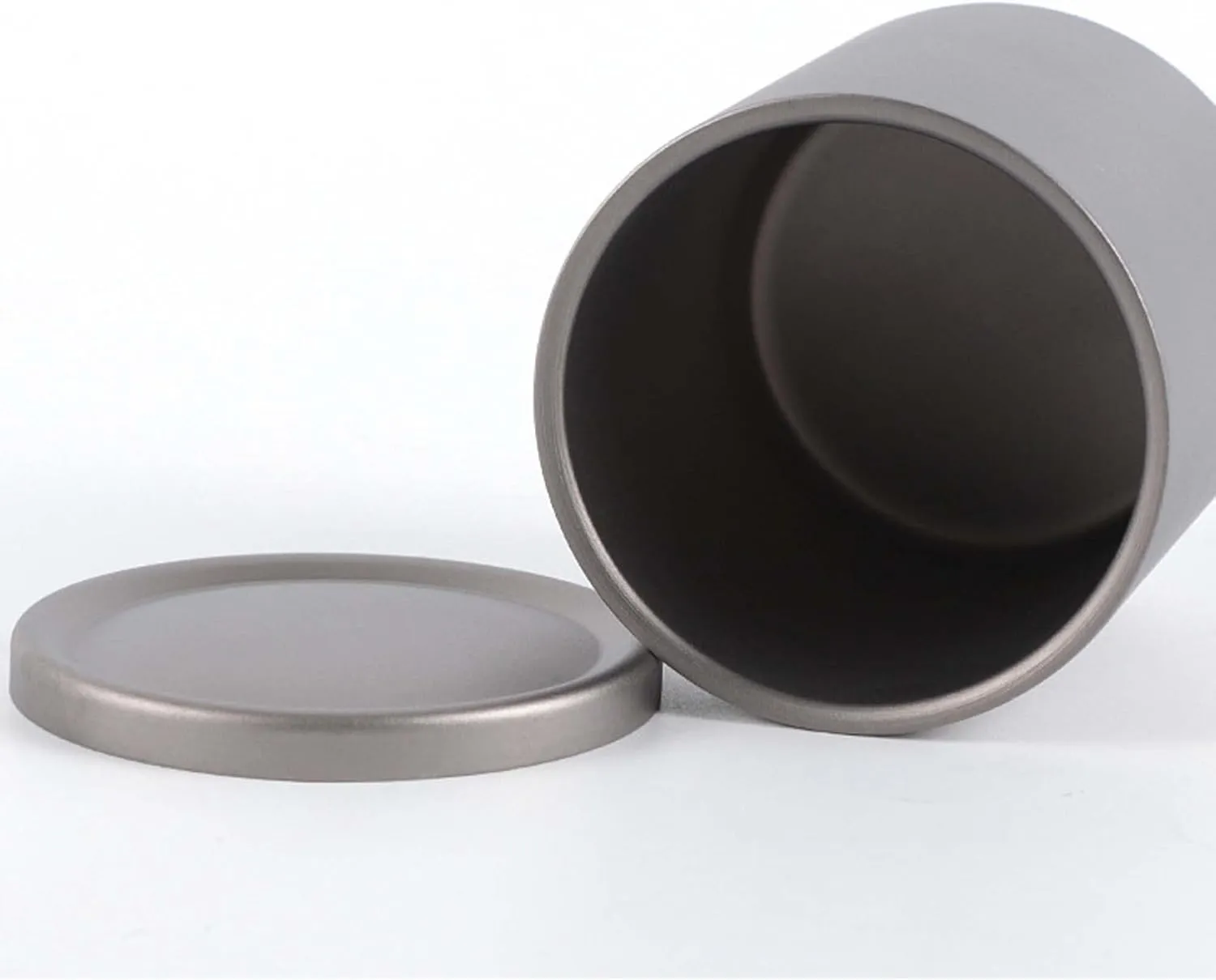 Outdoor portable camping pure titanium cup double cup coffee cup(B,220ml)