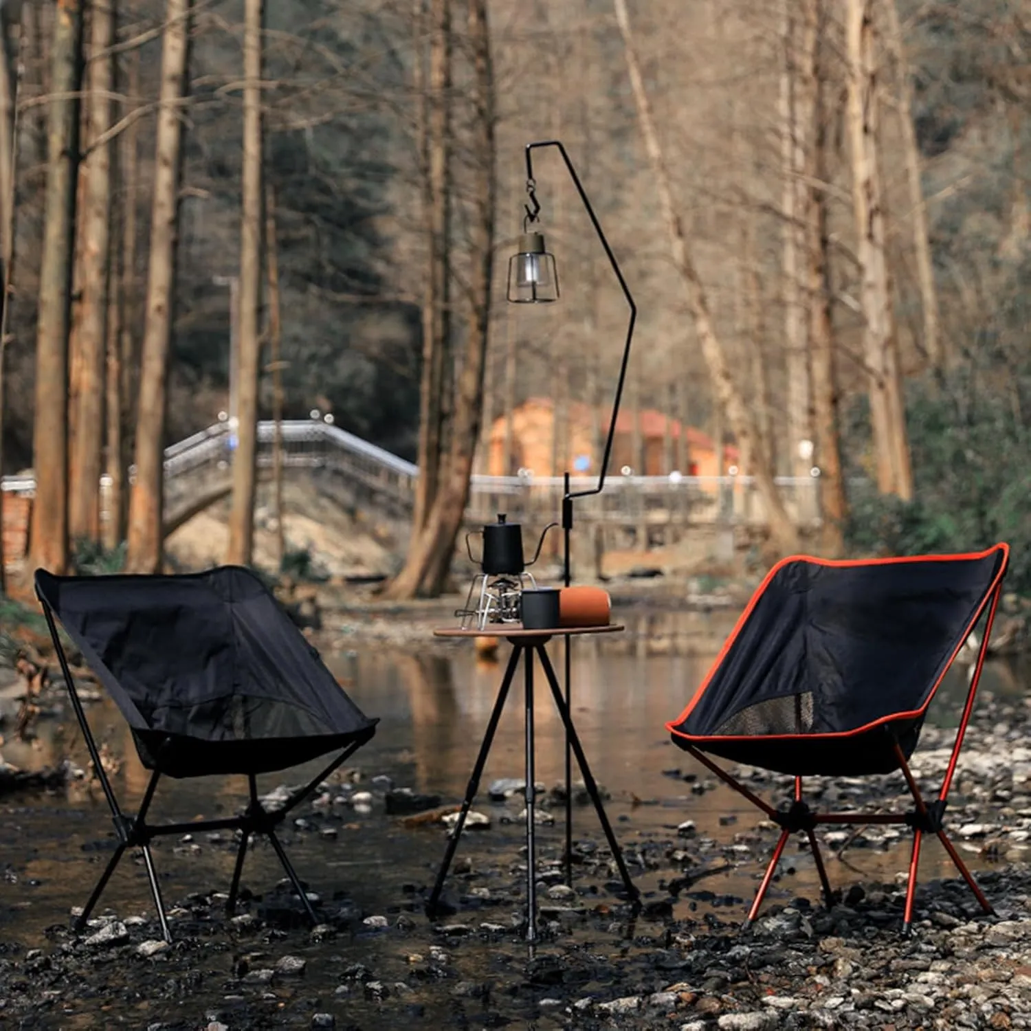 Outdoor Portable Folding Chair, Ultra-Light Aluminum Camping Chairs, 90 kg Capacity, Quick Setup, Folding Backpacking Chair for Camping, Picnic, Beach, Fishing, Garden,Red (Orange One Size)