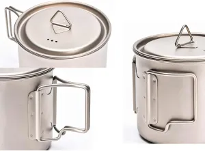Outdoor Portable Pure Titanium Water Cup Single Layer Mug(750ML)