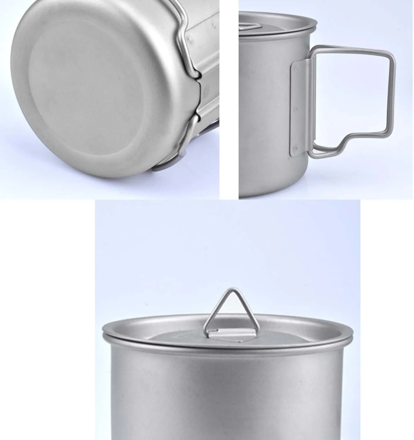 Outdoor pure titanium mug portable folding water cup milk cup(500ML)