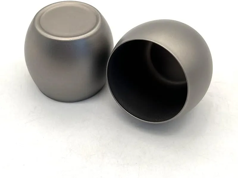 Outdoor Pure Titanium Wine Cup 100ML Lightweight Portable Kung Fu Tea Cup(2PCS)
