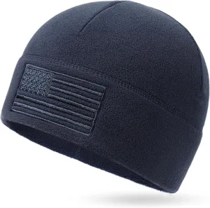 OUTDOOR SHAPING American Flag Fleece Watch Cap, USA Multi-Season Army Military Tactical Beanie, Winter Warm Beanie