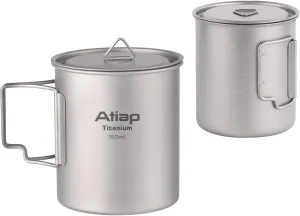 Outdoor Titanium Cup Mug Pots Portable Cup Mug Camping Picnic Water Cup Tableware Coffee Tea Pot