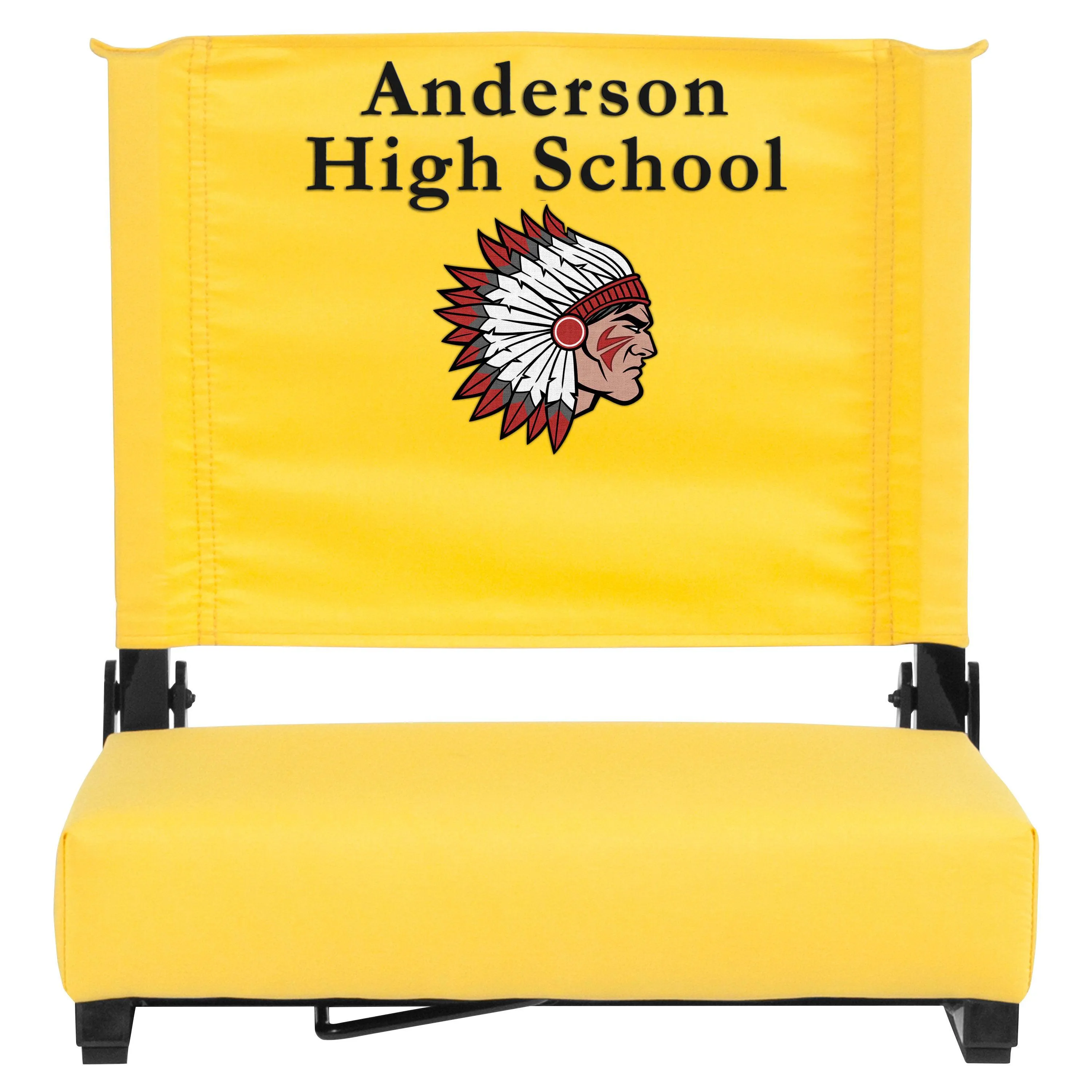 Personalized Grandstand Comfort Seats by Flash - 500 lb. Rated Stadium Chair with Handle & Ultra-Padded Seat