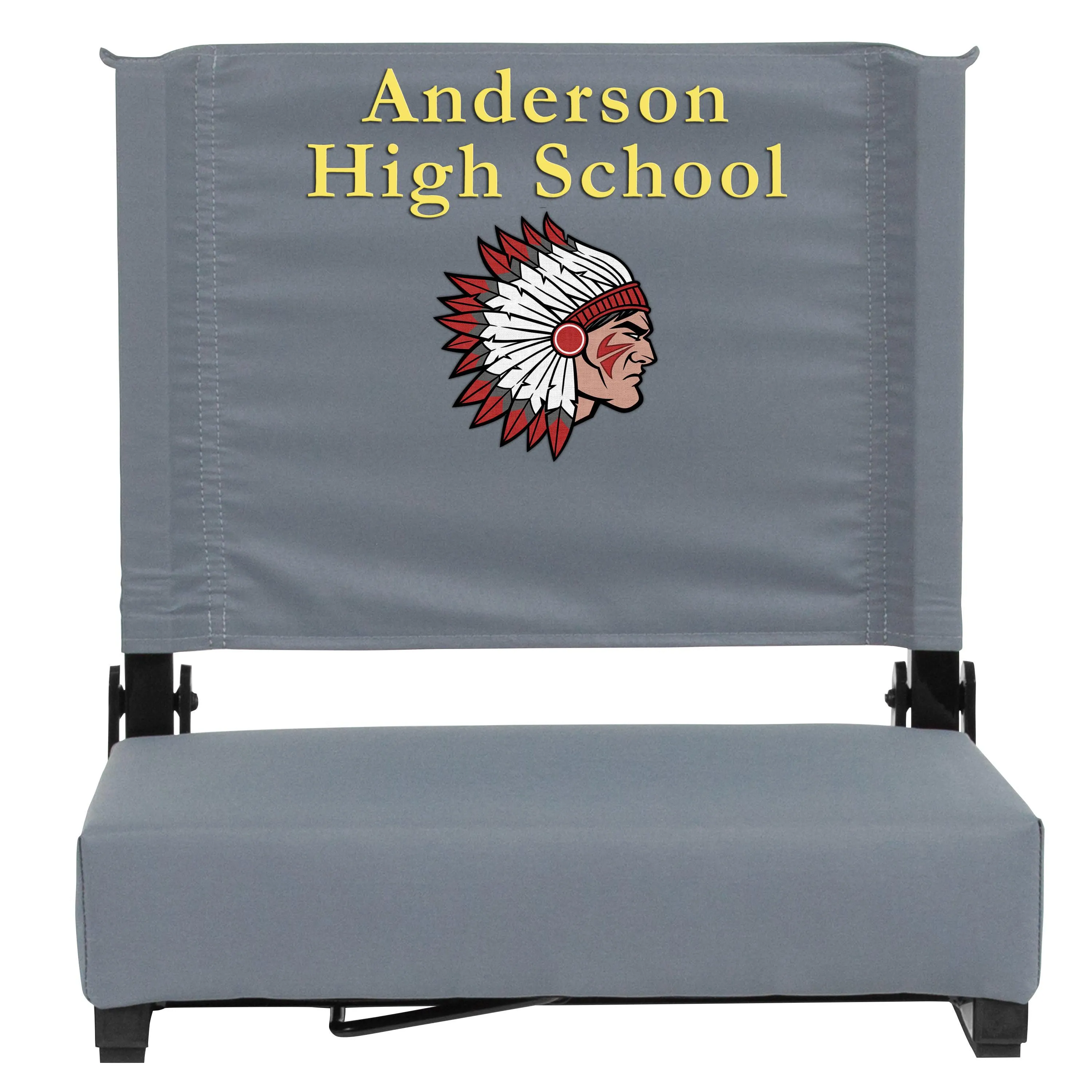 Personalized Grandstand Comfort Seats by Flash - 500 lb. Rated Stadium Chair with Handle & Ultra-Padded Seat