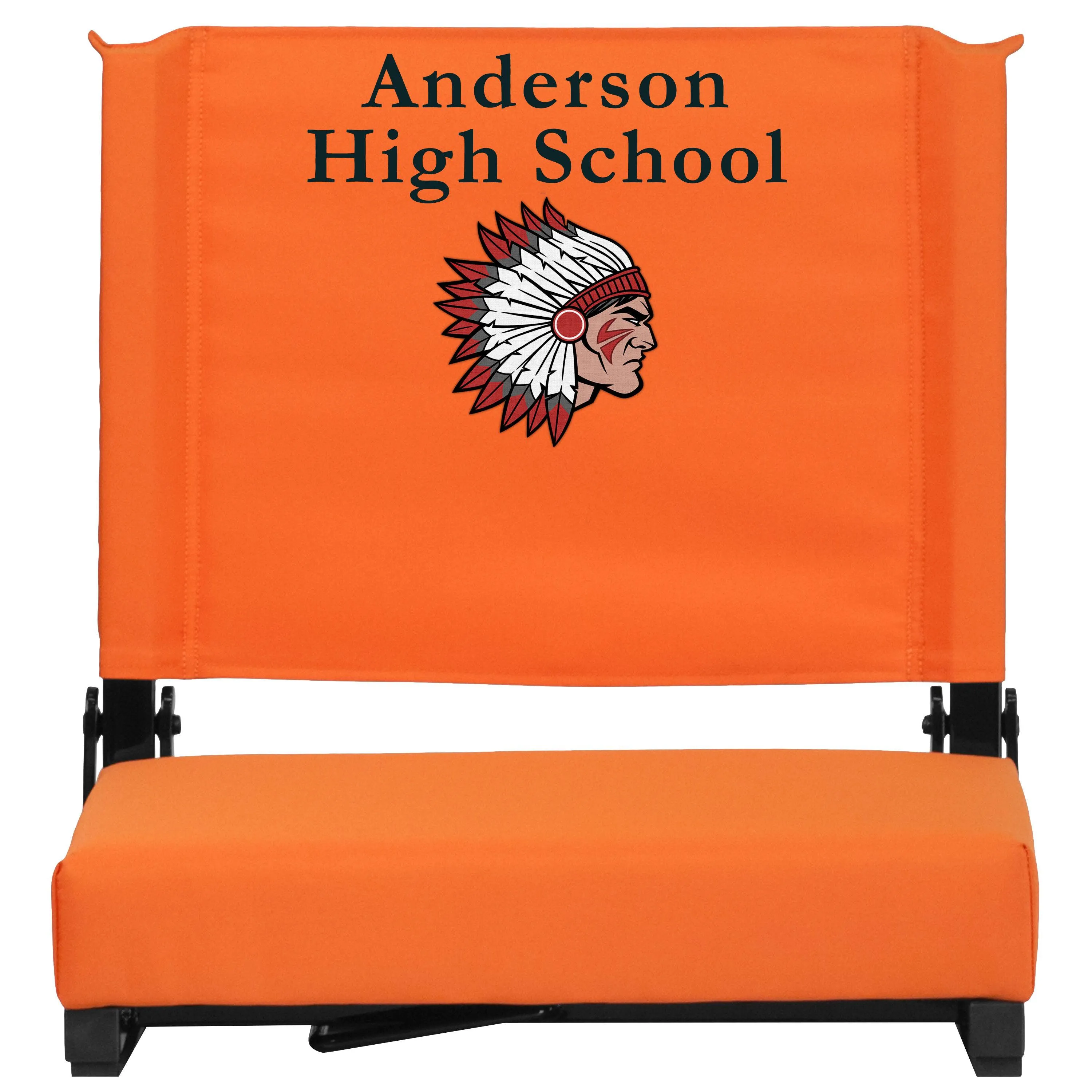Personalized Grandstand Comfort Seats by Flash - 500 lb. Rated Stadium Chair with Handle & Ultra-Padded Seat