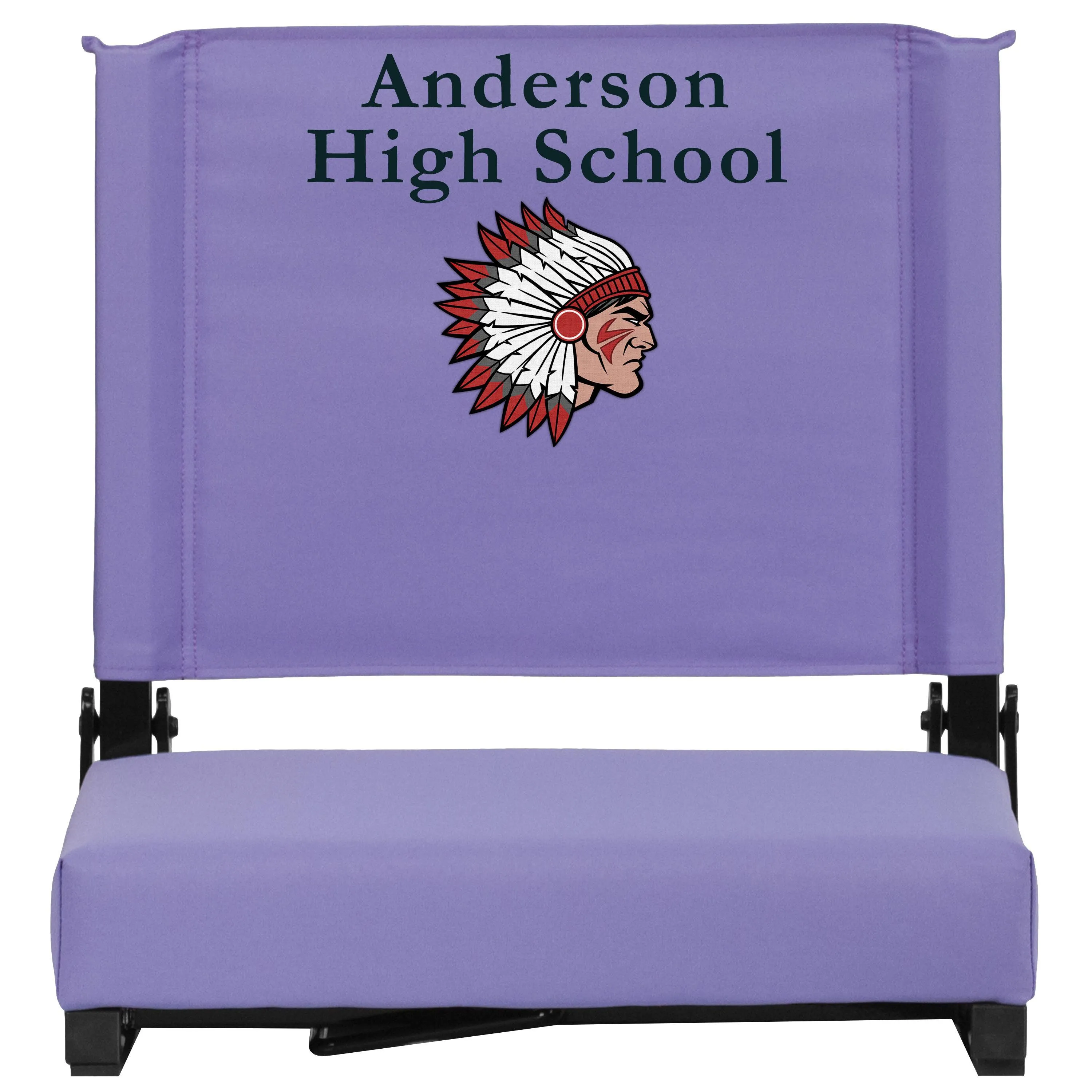 Personalized Grandstand Comfort Seats by Flash - 500 lb. Rated Stadium Chair with Handle & Ultra-Padded Seat